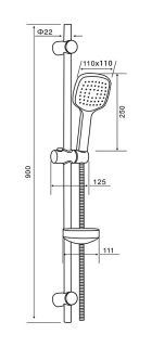 Душевой комплект Orange O-Shower OS063 хром